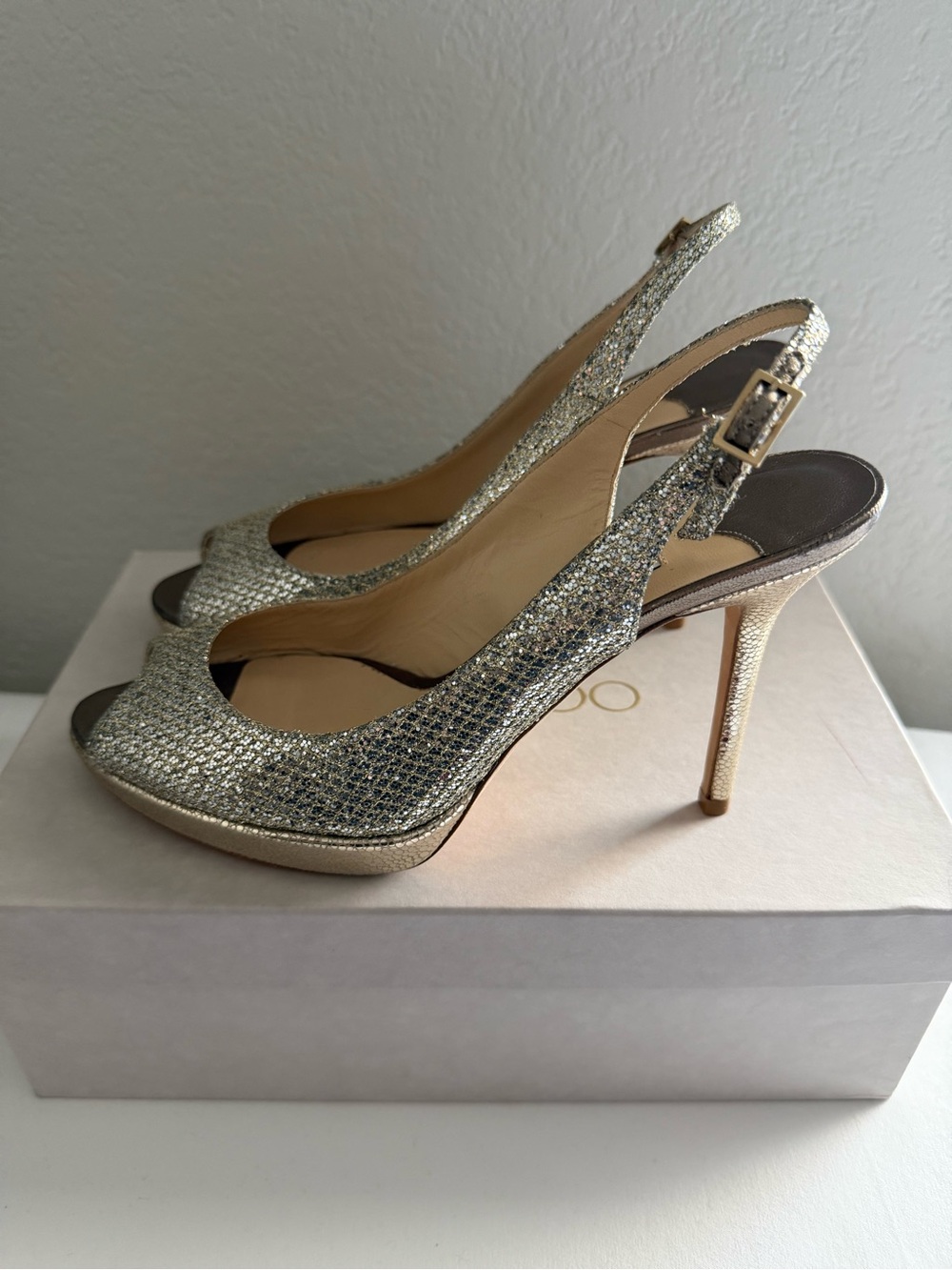 Jimmy Choo NOVA Peep-Toe Heels